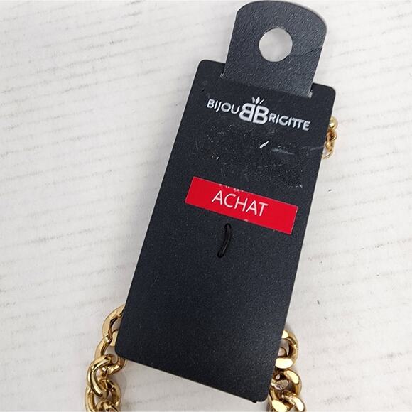 New Purple Agate Pounded Metal Statement Necklace 16 inch New - Picture 7 of 7